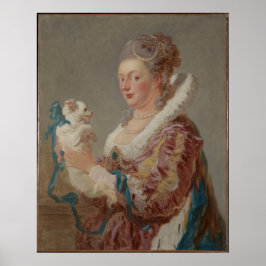 Eine Frau mit einem Hund Poster