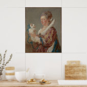 Eine Frau mit einem Hund Poster (Küche)