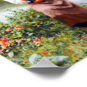 Eine Frau mit einem Korb von Daniel Ridgway Knight Poster (Ecke)