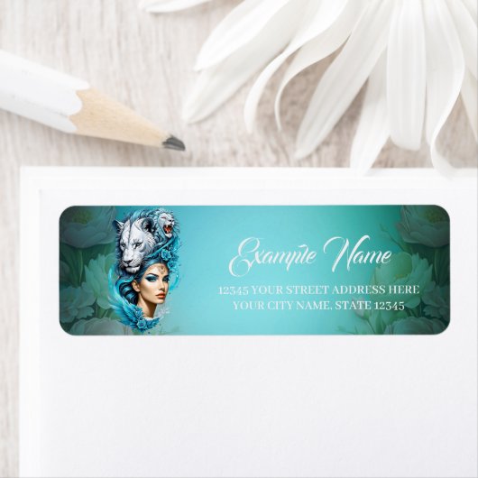 eine Frau mit einem majestätischen Löwenkopf zu be (Insitu)