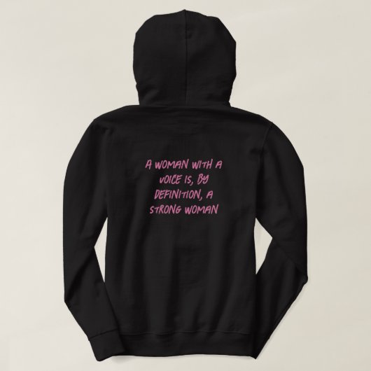 Eine Frau mit einer Stimme ist per definitionem ei Hoodie (Design Rückseite)