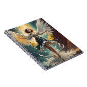 eine Frau mit Flügeln, die in der Luft aufsteigen Notizblock (Rechte Seite)