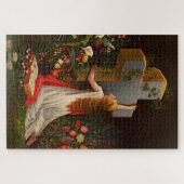 Eine Frau mit Kreuz betet. Puzzle (Horizontal)
