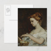 Eine Frau mit Schmuck, 1867 Postkarte (Vorne/Hinten)