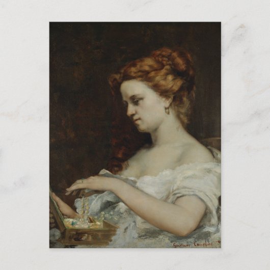 Eine Frau mit Schmuck, 1867 Postkarte (Vorderseite)