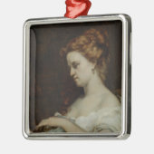 Eine Frau mit Schmuck, 1867 Silbernes Ornament (Links)