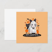 Eine Frau mit schwarzer Katze. Einladung (Vorne/Hinten)