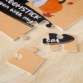 Eine Frau mit schwarzer Katze. Puzzle (Seite)