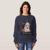 Eine Frau mit schwarzer Katze. Sweatshirt (Vorne ganz)