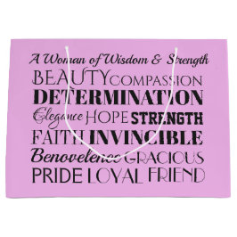 Eine Frau mit Stärke - siehe Rückseite Große Geschenktüte