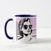 Eine Frau mit Sternbrille. Tasse (Links)