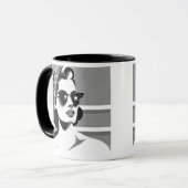 Eine Frau mit Sternbrille. Tasse (Vorderseite Links)