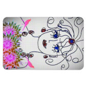 Eine Frau mit Vögeln Magnet (Horizontal)