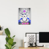 Eine Frau mit Vögeln Poster (Heimbüro)