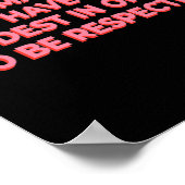 Eine Frau muss nicht bescheiden sein, um respektie Poster (Ecke)