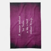 Eine Frau ohne ihre Schwester ist wie Zitat Geschirrtuch (Vertikal)