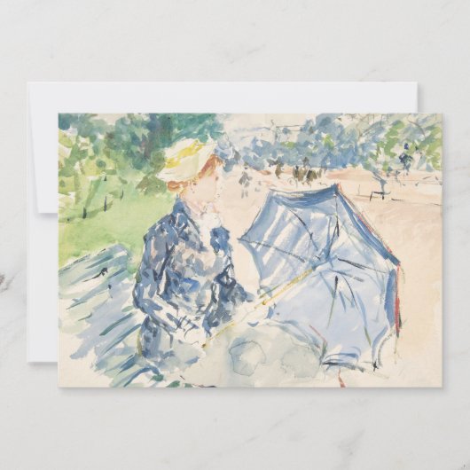 Eine Frau sitzt auf einer Bank | Berthe Morisot (Vorderseite)