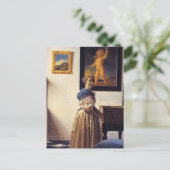 Eine Frau Stehend an der Jungfrau Postkarte (Stehend Vorderseite)