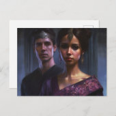 Eine Frau und ein Mann in königlicher Kleidung Lil Postkarte (Vorne/Hinten)