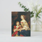 Eine Frau und ihr Sohn Postkarte (Stehend Vorderseite)