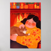 Eine Frau und ihre Katze Poster (Vorne)