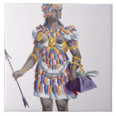 Eine Frau von Honduras, 1780 (farbiger Stich) Fliese (Vorderseite)