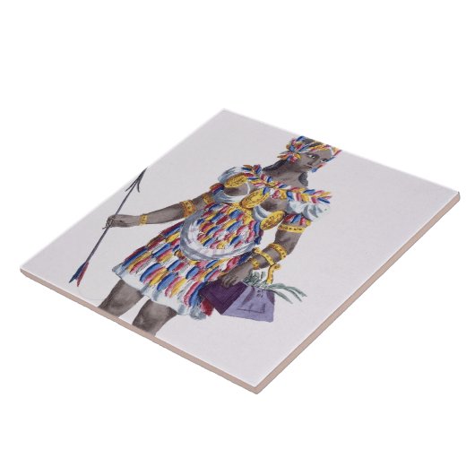 Eine Frau von Honduras, 1780 (farbiger Stich) Fliese (Seite)