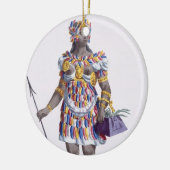 Eine Frau von Honduras, 1780 (farbiger Stich) Keramik Ornament (Links)