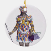 Eine Frau von Honduras, 1780 (farbiger Stich) Keramik Ornament (Hinten)