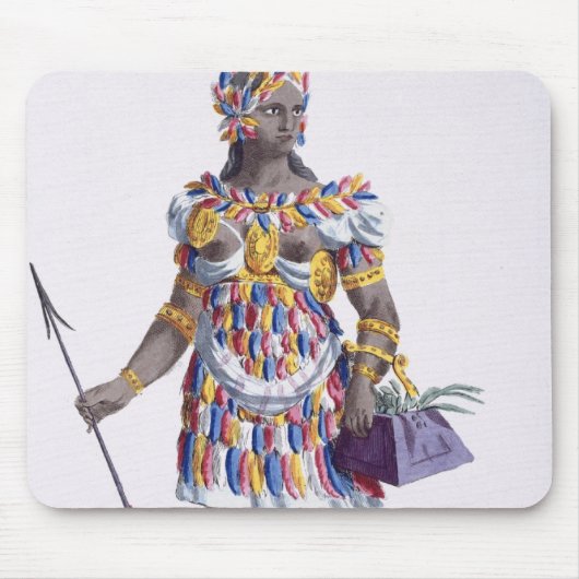 Eine Frau von Honduras, 1780 (farbiger Stich) Mousepad (Vorne)