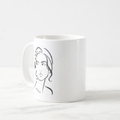 Eine Frauenfront Zeichne 4 Kaffeetasse (Vorderseite Links)