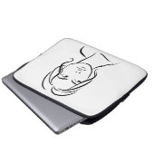 Eine Frauenfront Zeichne 4 Laptopschutzhülle (Vorne Knopf)