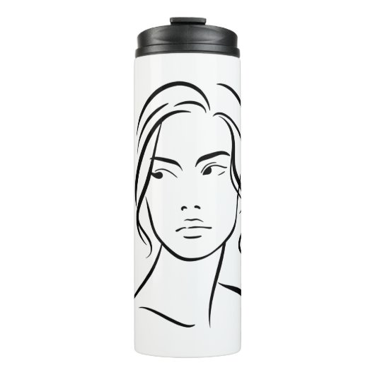 Eine Frauenfront Zeichne 4 Thermosbecher (Vorderseite)