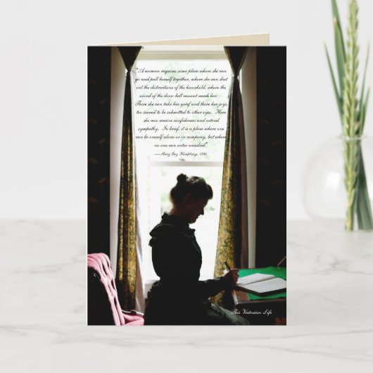 Eine Frauenhöhle - Viktorianisches Zitat Karte (Vorderseite)