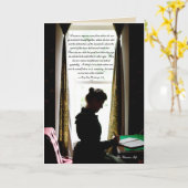 Eine Frauenhöhle - Viktorianisches Zitat Karte (Gelbe Blume)