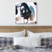 Eine Frauenstatue mit einem Hut Leinwanddruck (Insitu (Schlafzimmer))