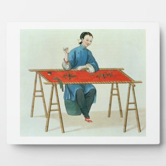 Eine Frauenstickerei, Teller 41 von "Das Kostüm o Fotoplatte (Vorderseite)