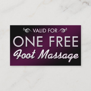Eine freie Fuß-Massage Rabattkarte