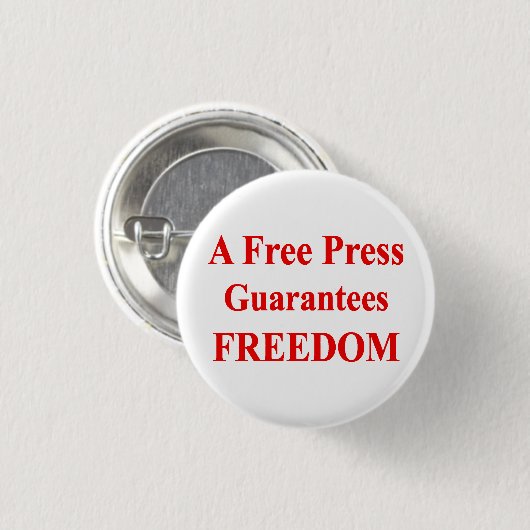 "Eine freie Presse-" Knopf 1 Button (Vorne & Hinten)
