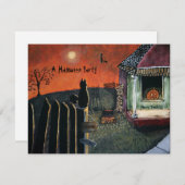 Eine frequentierende Halloween-Einladung Einladung (Vorne/Hinten)