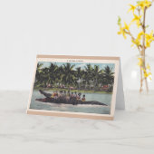 "Eine Freude-Fahrt in Florida" schwarzes Americana Karte (Gelbe Blume)