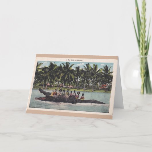 "Eine Freude-Fahrt in Florida" schwarzes Americana Karte (Vorderseite)