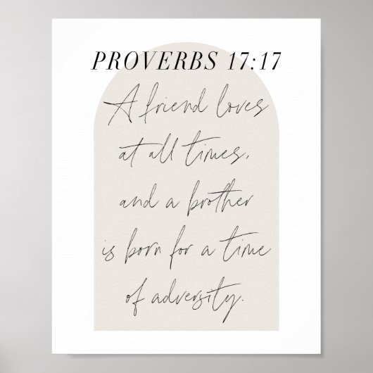 Eine Freundin Lieben zu allen Zeiten beigefarben B Poster (Vorne)