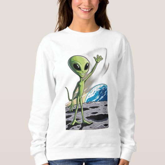 Eine freundschaftliche Alien schwindet Sweatshirt (Vorderseite)