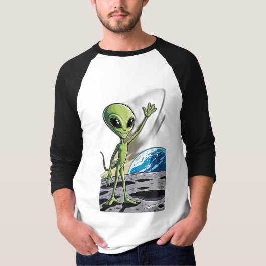 Eine freundschaftliche Alien schwindet T-Shirt (Vorderseite)