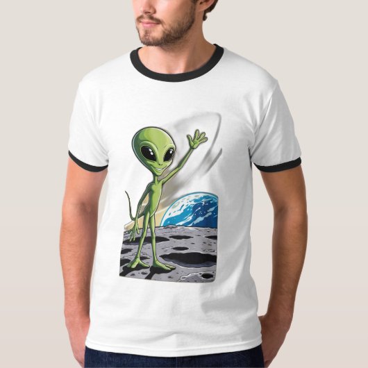 Eine freundschaftliche Alien schwindet T-Shirt (Vorderseite)
