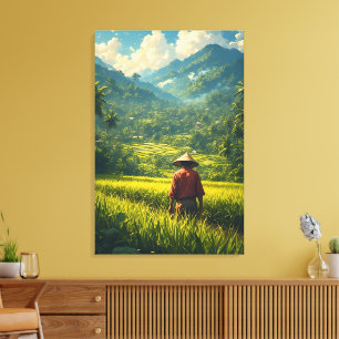 Eine friedliche Ernte Leinwanddruck