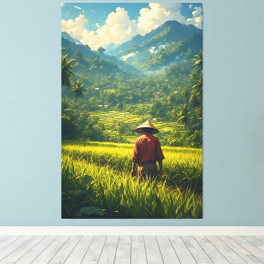 Eine Friedliche Ernte Leinwanddruck (Insitu (Holzboden))