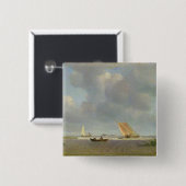 Eine frische Brise auf der Elbe, c.1830 Button (Vorne & Hinten)