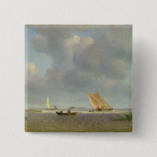 Eine frische Brise auf der Elbe, c.1830 Button